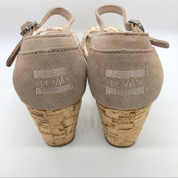 TOMS crochet neutral platform sandals - Picture 6 of 7